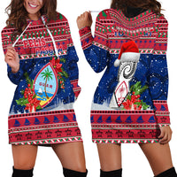 Personalized Guam Christmas Hoodie Dress Guaman Seal Poinsettia Felis Pasgua LT05 - Polynesian Pride