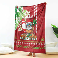 Hawaii Christmas Blanket Funny Santa Claus Surf Mele Kalikimaka LT05 - Polynesian Pride