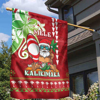 Hawaii Christmas Garden Flag Funny Santa Claus Surf Mele Kalikimaka LT05 - Polynesian Pride