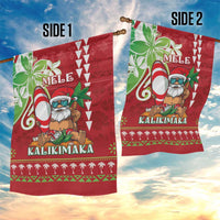 Hawaii Christmas Garden Flag Funny Santa Claus Surf Mele Kalikimaka LT05 - Polynesian Pride