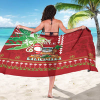 Hawaii Christmas Sarong Funny Santa Claus Surf Mele Kalikimaka