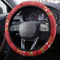 Hawaii Christmas Steering Wheel Cover Funny Santa Claus Surf Mele Kalikimaka LT05 - Polynesian Pride
