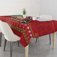 Hawaii Christmas Tablecloth Funny Santa Claus Surf Mele Kalikimaka LT05 - Polynesian Pride