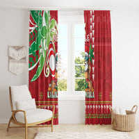 Hawaii Christmas Window Curtain Funny Santa Claus Surf Mele Kalikimaka LT05 - Polynesian Pride