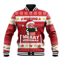 Hawaii Funny Christmas Baseball Jacket Spam Musubi Santa LT05 Unisex Red - Polynesian Pride