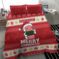 Hawaii Funny Christmas Bedding Set Spam Musubi Santa