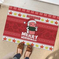 Hawaii Funny Christmas Rubber Doormat Spam Musubi Santa LT05 - Polynesian Pride