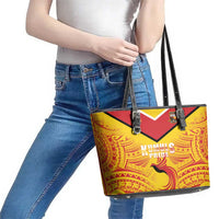 Papua New Guinea Rugby Leather Tote Bag Kumul Pride Go Champions LT05 - Polynesian Pride