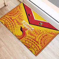 Papua New Guinea Rugby Rubber Doormat Kumul Pride Go Champions LT05 - Polynesian Pride