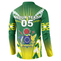 Cook Islands Rugby Custom Button Sweatshirt The Kukis Go Champions LT05 - Polynesian Pride