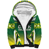 Cook Islands Rugby Custom Sherpa Hoodie The Kukis Go Champions LT05 Unisex Green - Polynesian Pride