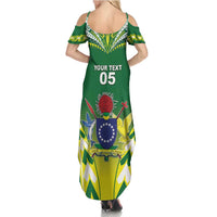 Cook Islands Rugby Custom Summer Maxi Dress The Kukis Go Champions LT05 - Polynesian Pride