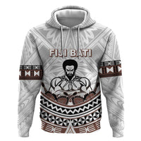 Fiji Rugby Custom Hoodie Fijian Bati Go Champions LT05 Pullover Hoodie White - Polynesian Pride
