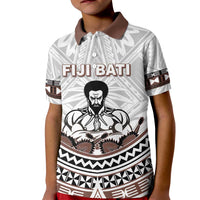 Fiji Rugby Custom Kid Polo Shirt Fijian Bati Go Champions