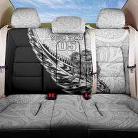 New Zealand Kiwi Rugby Custom Back Car Seat Cover Go Champions Maori Pattern LT05 One Size White - Polynesian Pride