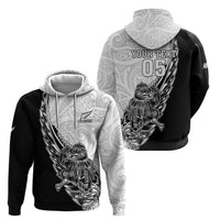 New Zealand Kiwi Rugby Custom Hoodie Go Champions Maori Pattern