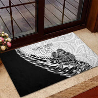 New Zealand Kiwi Rugby Custom Rubber Doormat Go Champions Maori Pattern