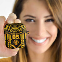 Custom Polynesia Beach Volleyball AirPods Case Gold Polynesian Tribal Pattern LT05 - Polynesian Pride