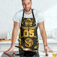 Custom Polynesia Beach Volleyball Apron Gold Polynesian Tribal Pattern - Polynesian Pride