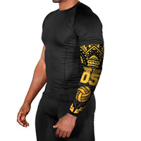 Custom Polynesia Beach Volleyball Arm Sleeves Gold Polynesian Tribal Pattern LT05 - Polynesian Pride