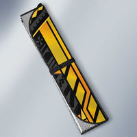 Custom Polynesia Beach Volleyball Auto Sun Shade Gold Polynesian Tribal Pattern - Polynesian Pride