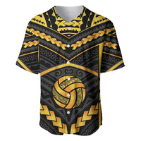 Custom Polynesia Beach Volleyball Baseball Jersey Gold Polynesian Tribal Pattern LT05 Gold - Polynesian Pride