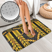 Custom Polynesia Beach Volleyball Bathroom Set Gold Polynesian Tribal Pattern - Polynesian Pride