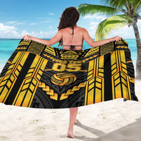 Custom Polynesia Beach Volleyball Sarong Gold Polynesian Tribal Pattern - Polynesian Pride