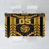 Custom Polynesia Beach Volleyball Tablecloth Gold Polynesian Tribal Pattern LT05 Gold - Polynesian Pride