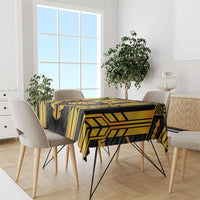 Custom Polynesia Beach Volleyball Tablecloth Gold Polynesian Tribal Pattern LT05 - Polynesian Pride