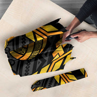 Custom Polynesia Beach Volleyball Umbrella Gold Polynesian Tribal Pattern LT05 - Polynesian Pride