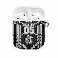 Custom Polynesia Beach Volleyball AirPods Case Polynesian Tribal Pattern LT05 Black - Polynesian Pride