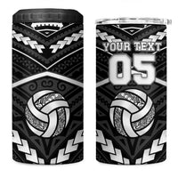 Custom Polynesia Beach Volleyball 4 in 1 Can Cooler Tumbler Polynesian Tribal Pattern LT05 One Size: 16 oz Black - Polynesian Pride