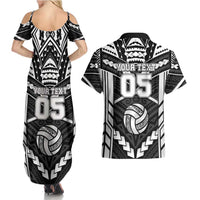 Custom Polynesia Beach Volleyball Couples Matching Summer Maxi Dress and Hawaiian Shirt Polynesian Tribal Pattern LT05 - Polynesian Pride