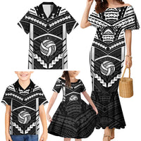 Custom Polynesia Beach Volleyball Family Matching Mermaid Dress and Hawaiian Shirt Polynesian Tribal Pattern LT05 - Polynesian Pride