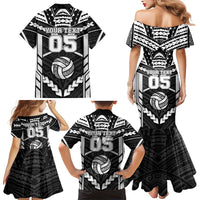 Custom Polynesia Beach Volleyball Family Matching Mermaid Dress and Hawaiian Shirt Polynesian Tribal Pattern LT05 - Polynesian Pride