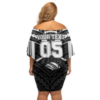 Custom Polynesia Beach Volleyball Family Matching Off Shoulder Short Dress and Hawaiian Shirt Polynesian Tribal Pattern - Polynesian Pride