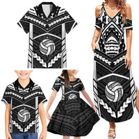 Custom Polynesia Beach Volleyball Family Matching Summer Maxi Dress and Hawaiian Shirt Polynesian Tribal Pattern LT05 - Polynesian Pride
