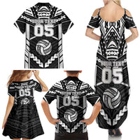 Custom Polynesia Beach Volleyball Family Matching Summer Maxi Dress and Hawaiian Shirt Polynesian Tribal Pattern LT05 - Polynesian Pride