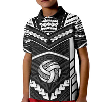 Custom Polynesia Beach Volleyball Kid Polo Shirt Polynesian Tribal Pattern - Polynesian Pride