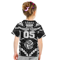 Custom Polynesia Beach Volleyball Kid T Shirt Polynesian Tribal Pattern LT05 - Polynesian Pride