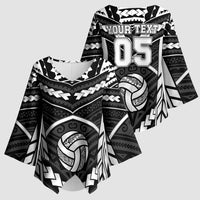 Custom Polynesia Beach Volleyball Kimono Sleeve Blouse Polynesian Tribal Pattern LT05 - Polynesian Pride