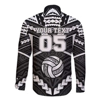 Custom Polynesia Beach Volleyball Long Sleeve Button Shirt Polynesian Tribal Pattern LT05 - Polynesian Pride