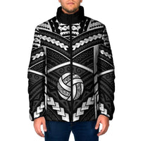 Custom Polynesia Beach Volleyball Padded Jacket Polynesian Tribal Pattern LT05 Men Black - Polynesian Pride