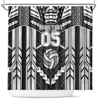 Custom Polynesia Beach Volleyball Shower Curtain Polynesian Tribal Pattern - Polynesian Pride