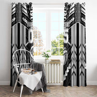 Custom Polynesia Beach Volleyball Window Curtain Polynesian Tribal Pattern - Polynesian Pride
