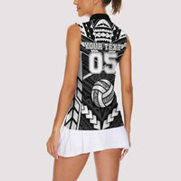 Custom Polynesia Beach Volleyball Women Sleeveless Polo Shirt Polynesian Tribal Pattern LT05 - Polynesian Pride