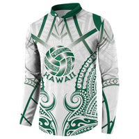 Custom Hawaii Volleyball Button Sweatshirt Polynesian Pattern LT05 - Polynesian Pride