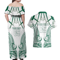 Custom Hawaii Volleyball Couples Matching Off Shoulder Maxi Dress and Hawaiian Shirt Polynesian Pattern - Polynesian Pride