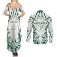 Custom Hawaii Volleyball Couples Matching Summer Maxi Dress and Long Sleeve Button Shirt Polynesian Pattern LT05 - Polynesian Pride